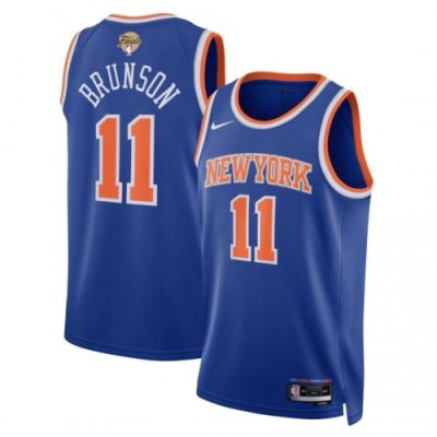 Jalen Brunson New York Knicks Nike Blue 2026 NBA Finals Patch Swingman Jersey