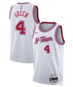 Jalen Green Houston Rockets Nike Unisex Swingman Jersey - White - Hardwood Classics