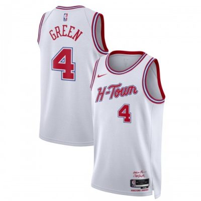 Jalen Green Houston Rockets Nike Unisex Swingman Jersey - White - Hardwood Classics
