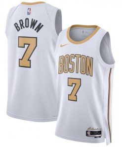 Jaylen Brown Boston Celtics Nike Unisex 2025/26 White Swingman Jersey - Hardwood Classics