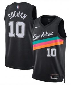 Jeremy Sochan San Antonio Spurs Nike Unisex 2025/26 Black Swingman Jersey - Hardwood Classics