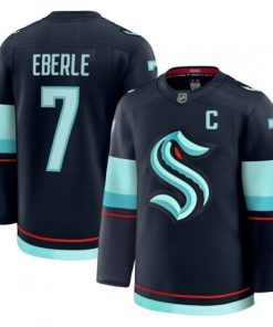 Jordan Eberle Seattle Kraken Home Premium Jersey - Deep Sea Blue