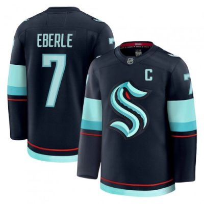 Jordan Eberle Seattle Kraken Home Premium Jersey - Deep Sea Blue