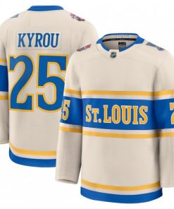 Jordan Kyrou St. Louis Blues 2025 NHL Winter Classic Premium Player Jersey - Cream