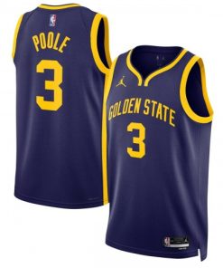 Jordan Poole Golden State Warriors Jordan Brand Statement Edition Swingman Jersey - Navy