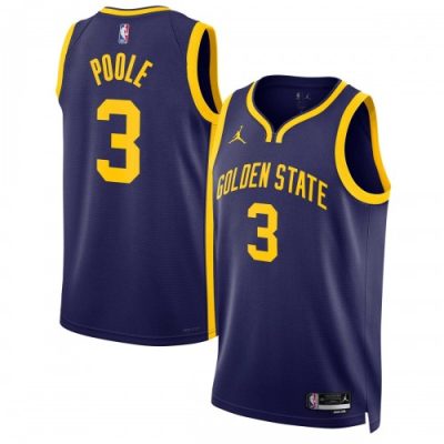 Jordan Poole Golden State Warriors Jordan Brand Statement Edition Swingman Jersey - Navy