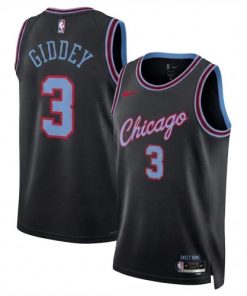 Josh Giddey Chicago Bulls Nike Unisex 2025/26 Hardwood Classics Black Swingman Jersey
