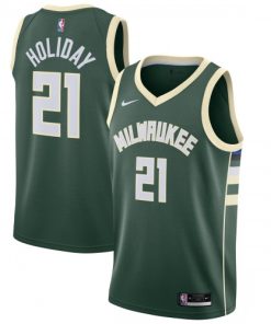 Jrue Holiday Milwaukee Bucks Nike Swingman Jersey Hunter Green