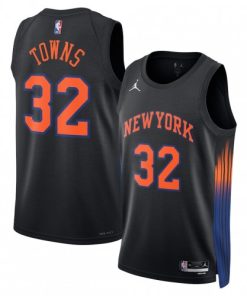 Karl-Anthony Towns New York Knicks Jordan Brand Unisex Black Jersey - Statement Edition
