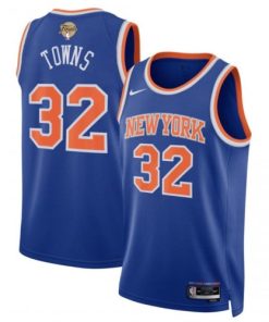 Karl-Anthony Towns New York Knicks Nike Blue 2026 NBA Finals Patch Swingman Jersey