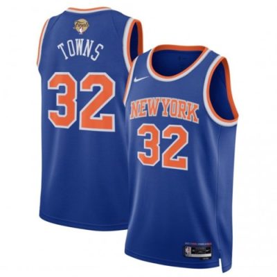 Karl-Anthony Towns New York Knicks Nike Blue 2026 NBA Finals Patch Swingman Jersey