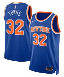 Karl-Anthony Towns New York Knicks Nike Unisex Swingman Jersey - Blue - Hardwood Classics