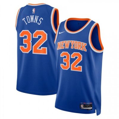 Karl-Anthony Towns New York Knicks Nike Unisex Swingman Jersey - Blue - Hardwood Classics