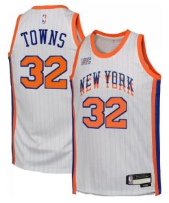 Karl-Anthony Towns New York Knicks Nike Unisex Swingman Player Jersey - Hardwood Classics - White