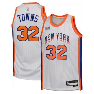 Karl-Anthony Towns New York Knicks Nike Unisex Swingman Player Jersey - Hardwood Classics - White
