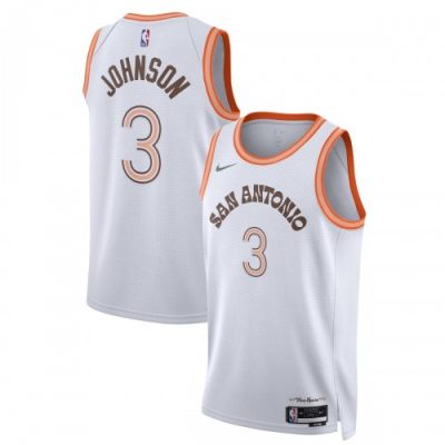 Keldon Johnson San Antonio Spurs Nike Unisex Swingman Jersey - White - Hardwood Classics