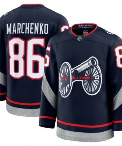 Kirill Marchenko Columbus Blue Jackets 2025 NHL Stadium Series Premium Jersey - Navy