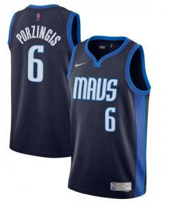 Kristaps Porzingis Dallas Mavericks Nike Swingman Player Jersey Navy - Earned Edition