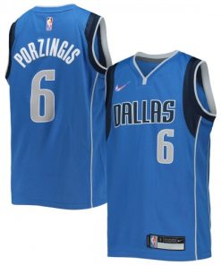 Kristaps Porzingis Dallas Mavericks Nike Youth Diamond Swingman Jersey  - Blue