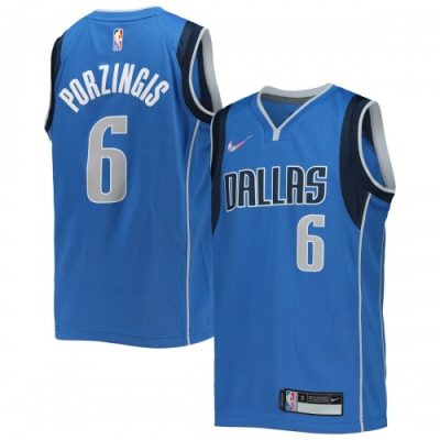 Kristaps Porzingis Dallas Mavericks Nike Youth Diamond Swingman Jersey - Blue