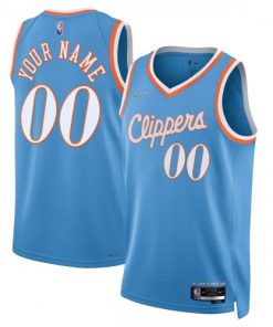 LA Clippers Nike Swingman Custom Jersey - Hardwood Classics - Light Blue