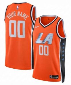 LA Clippers Nike Unisex 2025/26 Orange Swingman Custom Jersey - Hardwood Classics
