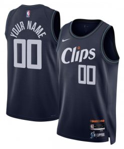 LA Clippers Nike Unisex Custom Swingman Jersey - Navy - Hardwood Classics