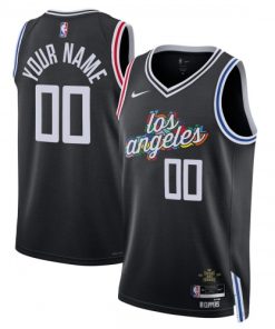 LA Clippers Nike Unisex Swingman Custom Jersey - Hardwood Classics - Black
