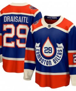 Leon Draisaitl Edmonton Oilers Royal 2023 NHL Heritage Classic Premium Player Jersey