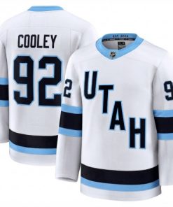 Logan Cooley Men's Utah Mammoth White Away Premium Player Jersey