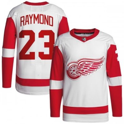 Lucas Raymond Detroit Red Wings Away Premium Jersey - White