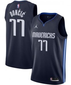 Luka Doncic Dallas Mavericks Jordan Brand Swingman Jersey - Statement Edition - Navy
