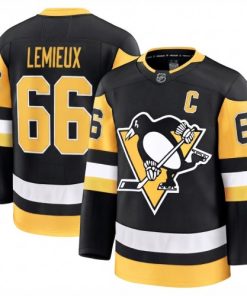 Mario Lemieux Men's Pittsburgh Penguins Black Home Premium Jersey