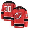 Martin Brodeur New Jersey Devils Jack Hughes Red Home Premium Jersey