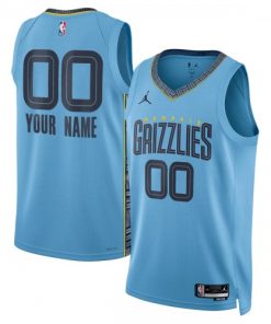 Memphis Grizzlies Jordan Brand Unisex Swingman Custom Jersey - Statement Edition - Blue