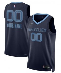 Memphis Grizzlies Nike Diamond Swingman Custom Jersey  - Navy