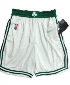 Men Boston Celtics Nike White Swingman Shorts - Association Edition