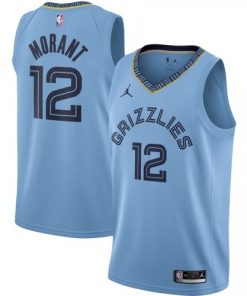 Men Memphis Grizzlies Ja Morant Jordan Light Blue Swingman Jersey - Statement Edition