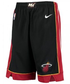 Men Miami Heat Nike Black Swingman Shorts