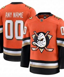 Men's Anaheim Ducks Orange Home Premium Custom  Jersey