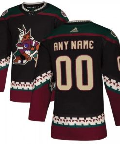 Men's Arizona Coyotes adidas Black Alternate Authentic Custom Jersey