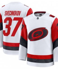 Men's Carolina Hurricanes Andrei Svechnikov White Away Premium Jersey