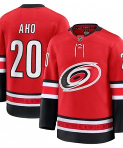 Men's Carolina Hurricanes Sebastian Aho Red Alternate Premium Jersey