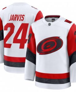 Men's Carolina Hurricanes Seth Jarvis White Away Premium Jersey