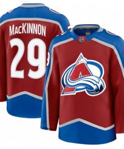 Men's Colorado Avalanche Nathan MacKinnon Burgundy Home Premium Jersey