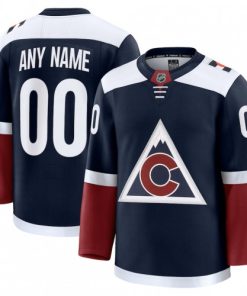 Men's Colorado Avalanche Navy Alternate Premium Custom Jersey