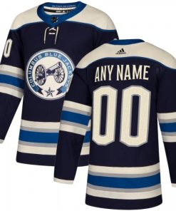 Men's Columbus Blue Jackets adidas Navy Authentic Alternate Custom Jersey