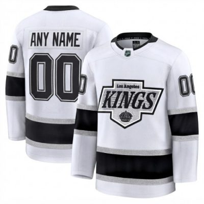 Men's Los Angeles Kings White Away Premium Custom Jersey