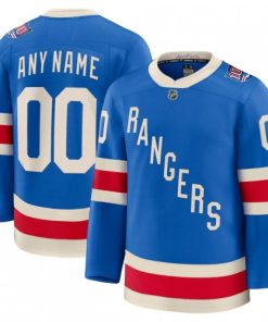 Men's New York Rangers Blue Centennial Premium Custom Jersey