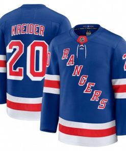 Men's New York Rangers Chris Kreider Blue Home Premium Jersey